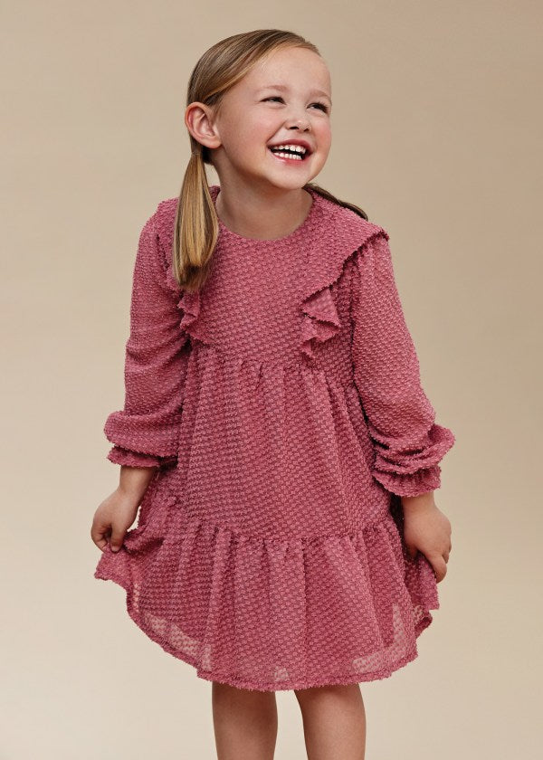 Vestido plumeti fantasia MAYORAL Ref. 13/4927/10 Orquidea