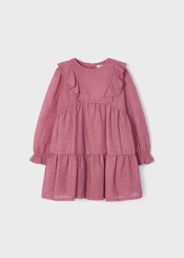 Vestido plumeti fantasia MAYORAL Ref. 13/4927/10 Orquidea