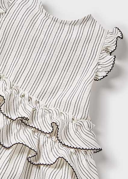 Vestido Doble Tela Lurex SKU 1923 Color Crudo