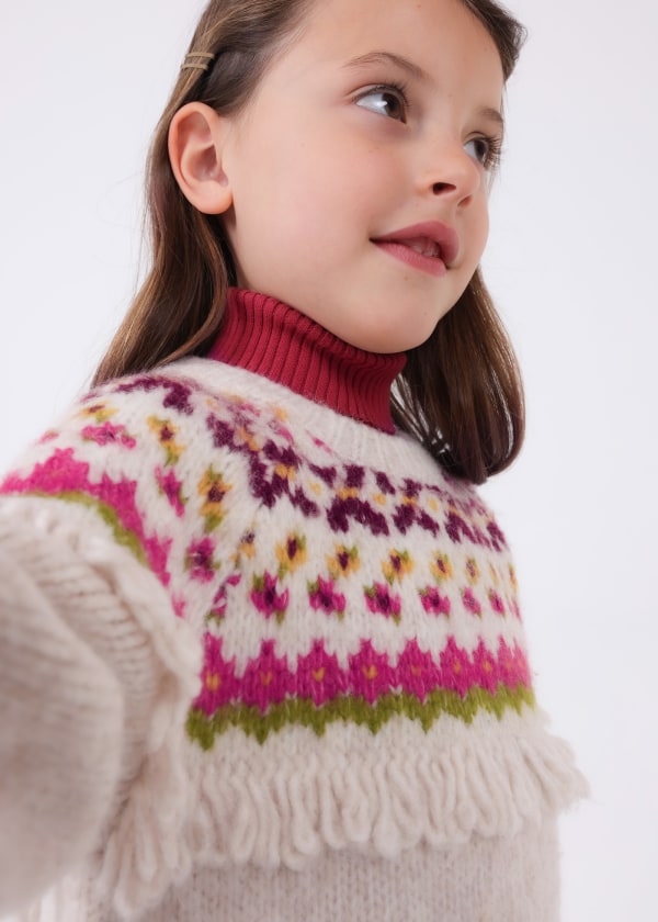 Vestido motivo jacquard niña MAYORAL Ref. 13-04983-032 Arena Vig