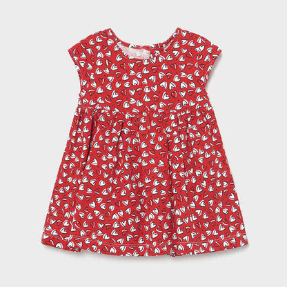 Vestido Punto Estampado Bebe Niña SKU 1995 Color Amapola