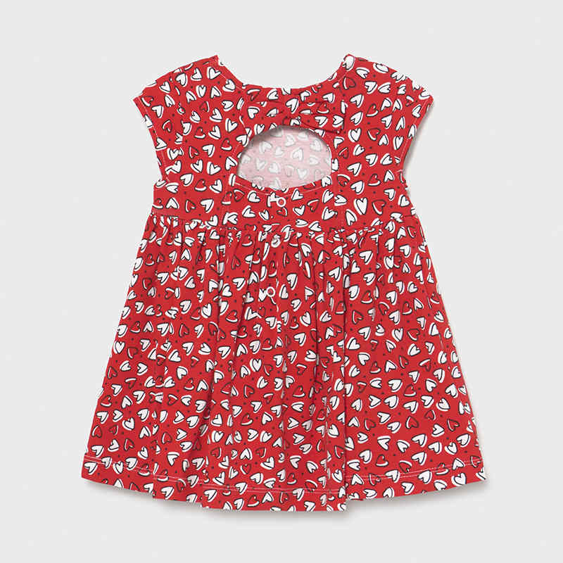 Vestido Punto Estampado Bebe Niña SKU 1995 Color Amapola