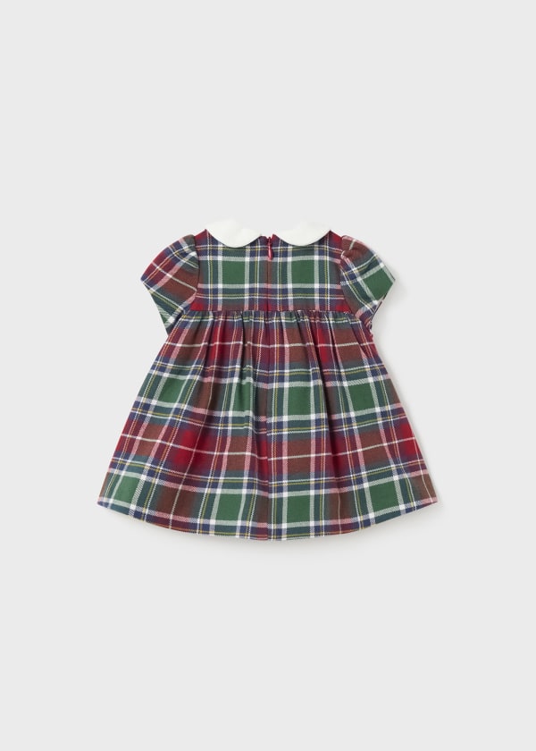 Vestido m/c nido de abeja para bebé MAYORAL Ref. 13/2864/32 Guinda