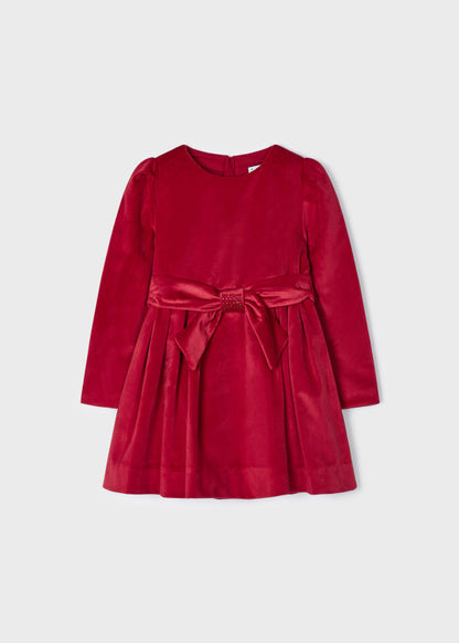 Vestido terciopelo niña MAYORAL Ref. 13-04917-074 Rojo