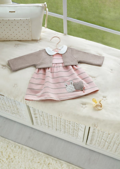 Vestido torera simulada Better Cotton recién nacido  Ref. 13-02841-092 Rosa Baby