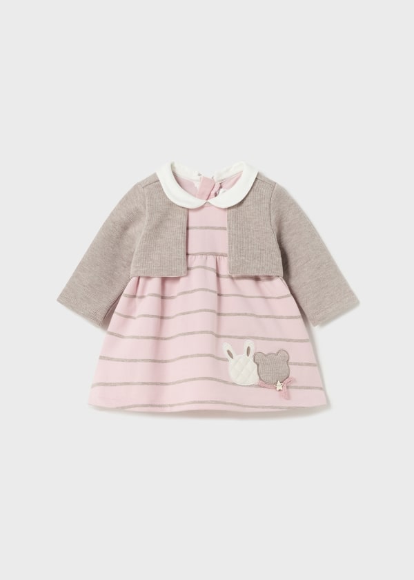 Vestido torera simulada Better Cotton recién nacido  Ref. 13-02841-092 Rosa Baby