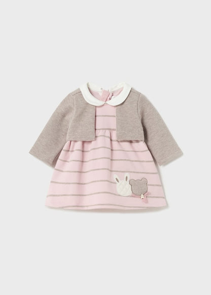 Vestido torera simulada Better Cotton recién nacido  Ref. 13-02841-092 Rosa Baby