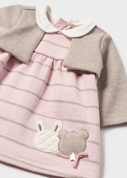 Vestido torera simulada Better Cotton recién nacido  Ref. 13-02841-092 Rosa Baby
