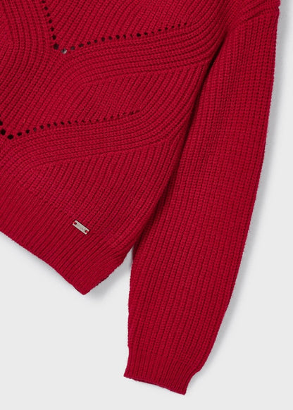 Vestido tricot combinado tul MAYORAL Ref. 13/4915/69 Rojo