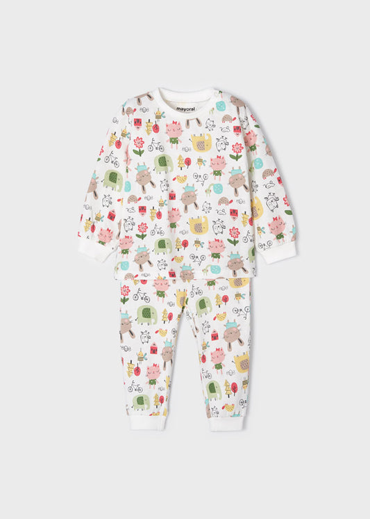 Pijama Conjunto 2 Pz Sku 2719 Color Bco-animalitos