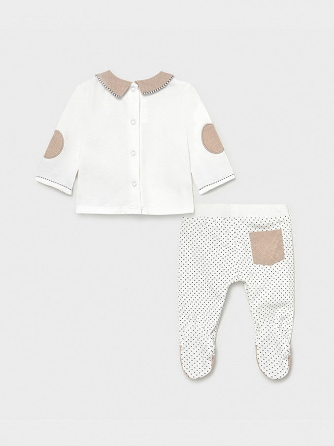 Conjunto Bebe Niño Blanco Negro SKU-1564