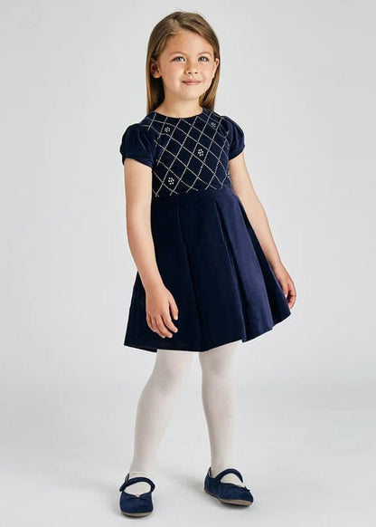 Vestido Terciopelo Sku -4912 Color Marino