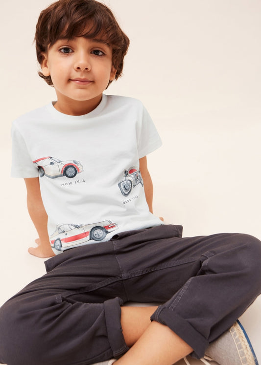 Playera con motivo estampado de algodón sostenible para niño NATA SKU  3001