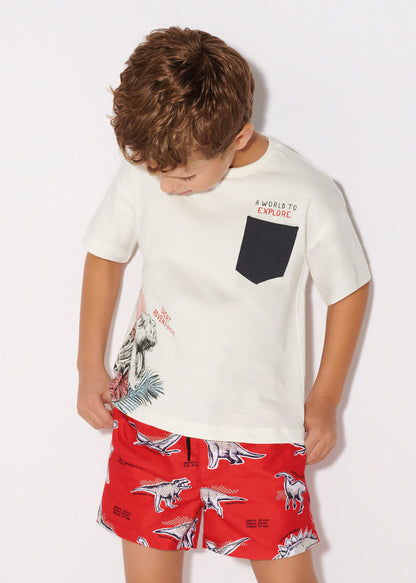 Camiseta skater fit de algodón sostenible para niño NATA SKU 3005