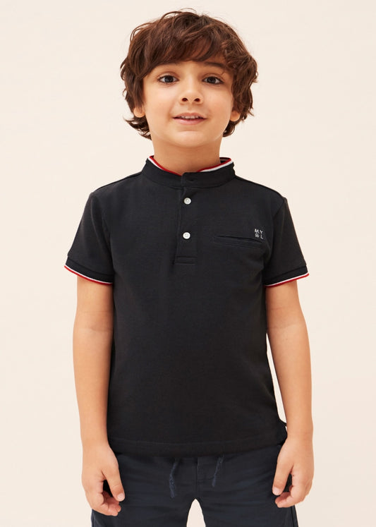 Polo de M/C con cuello mao en algodón para niño para niño MAYORAL Ref  3147/34 Azul