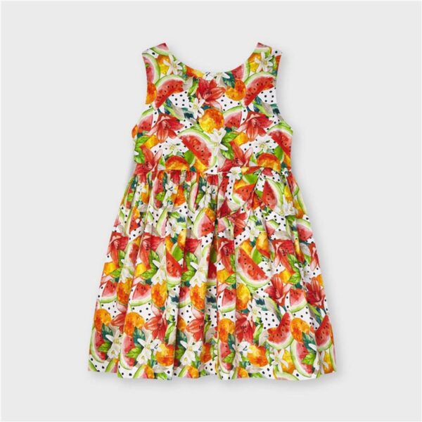 Vestido estampado frutas Mayoral color 3929-Persimon