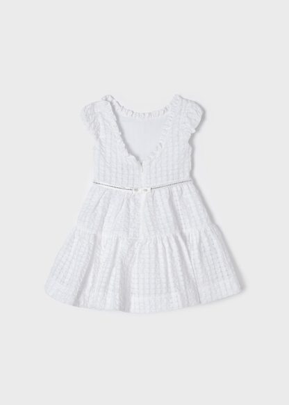 Vestido Blanco para niña MAYORAL 3909-Blanco