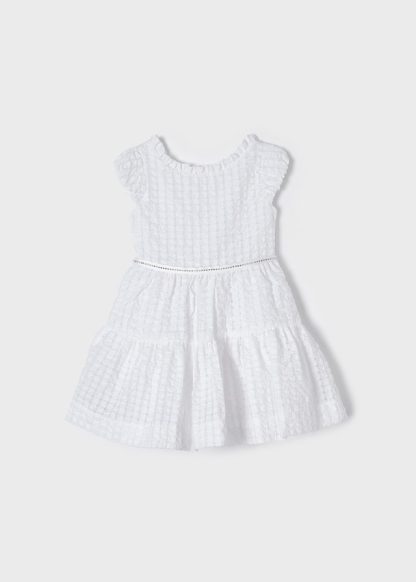 Vestido Blanco para niña MAYORAL 3909-Blanco