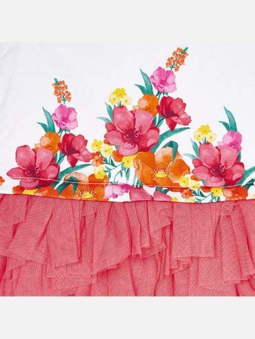 Vestido de Gasa para niña MAYORAL Ref. 3927 Coral