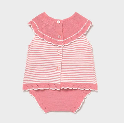 Set de tricot corto para bebé rosa SKU-1298/86 Smoothie