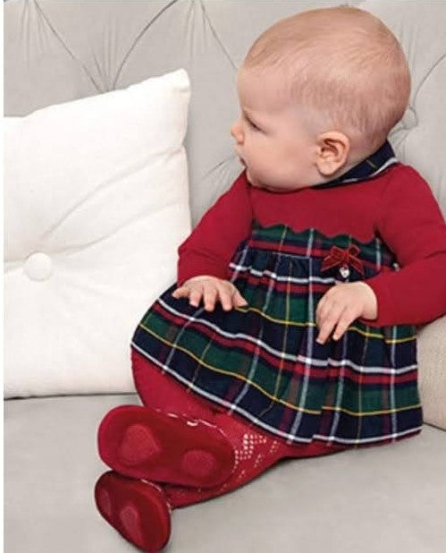 Vestido Tundosado combinado para bebé MAYORAL Ref. 10/2873/3 Rojo