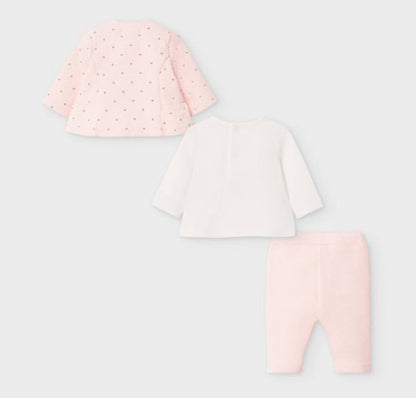 Pijama Chandal para bebé niña Conj. 3 piezas MAYORAL Ref. 10/2629/4 Rosa baby
