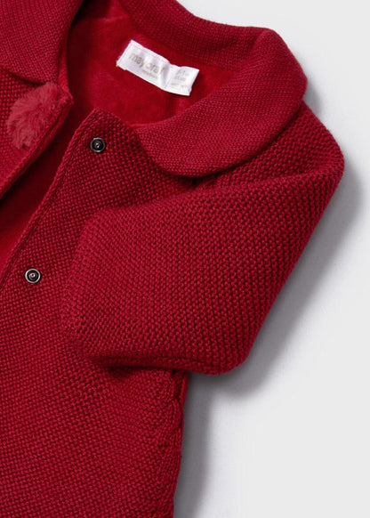 Abrigo de tricot con gorro para recién nacido MAYORAL Ref. 12/2497/16 Muerdago