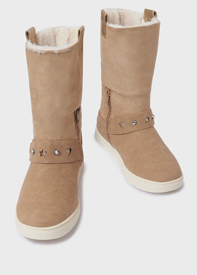 Botín adornos detalle pelo chica Topo SKU-48319