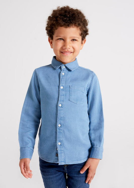 Camisa manga larga de mezclilla para niño ECOFRIENDS Art. 12-04187-073