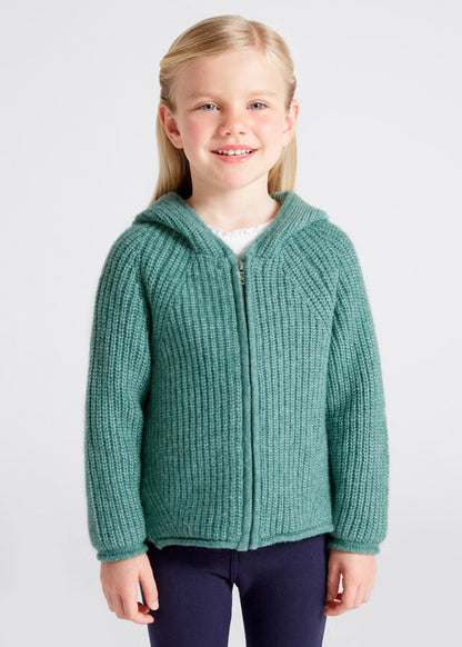 Chamarra de tricot para niña ECOFRIENDS Sku 4314 Color Jade