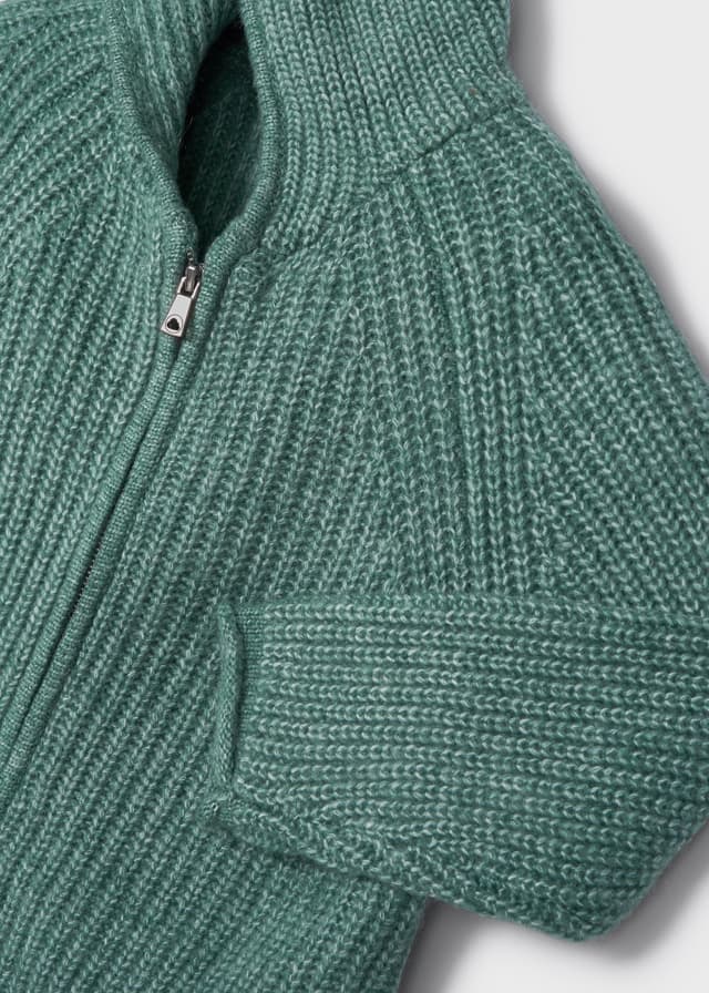 Chamarra de tricot para niña ECOFRIENDS Sku 4314 Color Jade