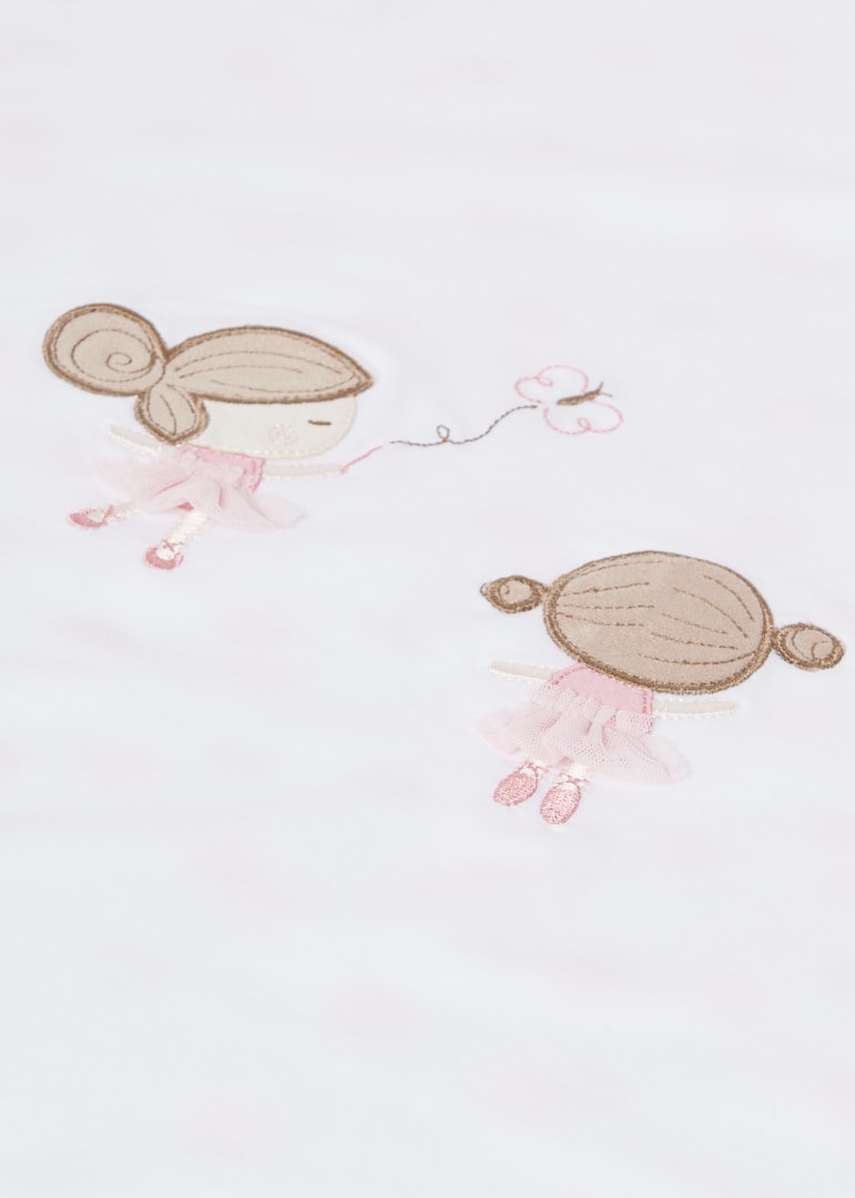 Cobijita con motivo bordado de algodón sostenible para bebé MAYORAL Ref. 23/9250/63 Rosa baby