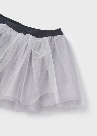 Conjunto con falda de tul para niña Plomo vig SKU-4981
