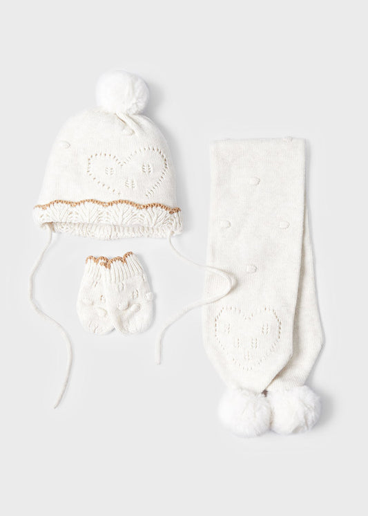 Conjunto de gorro con bufanda y guantes para recién nacido Art. 12-09543-024