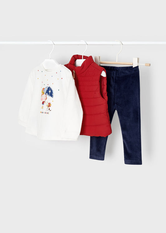 Conjunto leggings con chaleco para bebé Royal SKU-2723