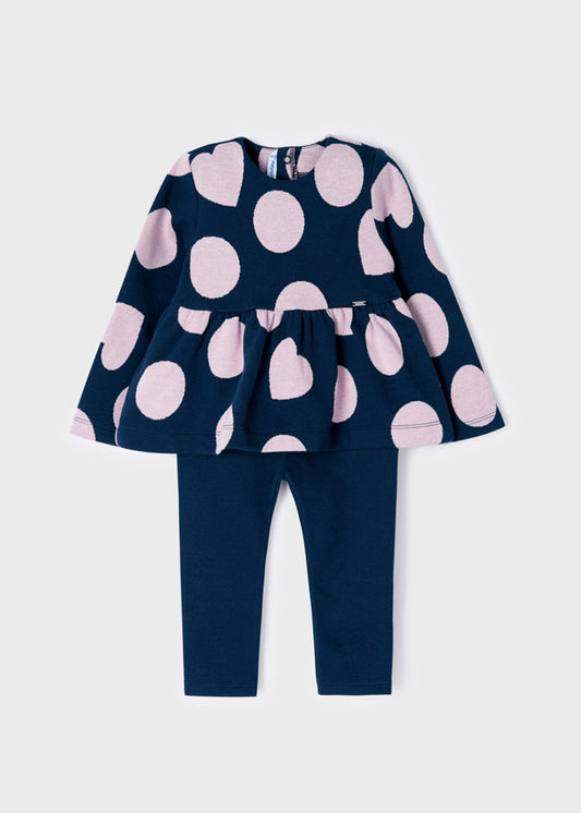 Conjunto leggings con círculos para bebé Noche SKU-2728
