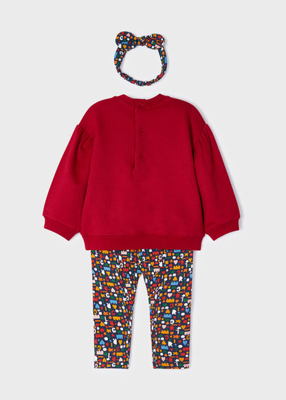Conjunto leggings con sudadera para bebé ECOFRIENDS Rojo SKU-2725