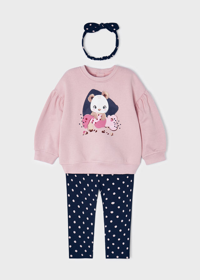 Conjunto leggings con sudadera para bebé ECOFRIENDS Petalo SKU-2725