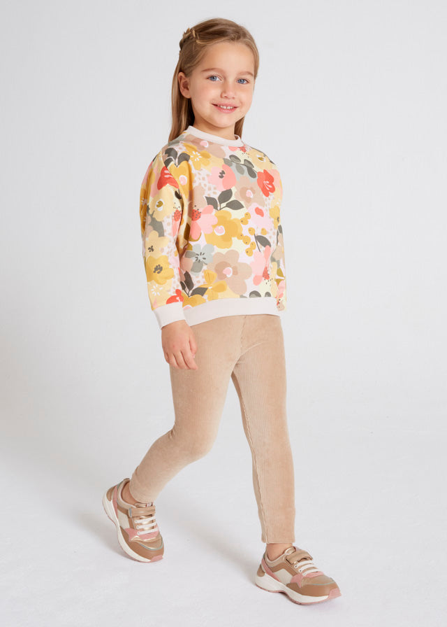 Conjunto leggings de pana para niña MAYORAL ECOFRIENDS Ref. 4773/11 Miel