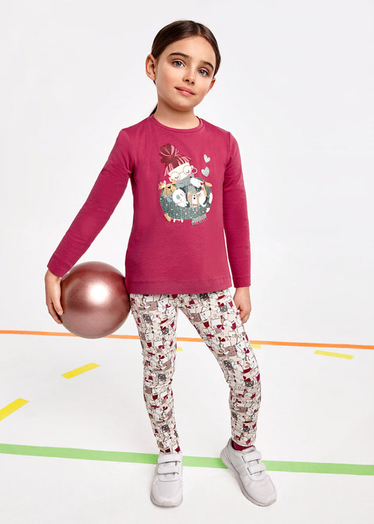 Conjunto leggings para niña MAYORAL ECOFRIENDS Ref. 4777/15 Frambuesa