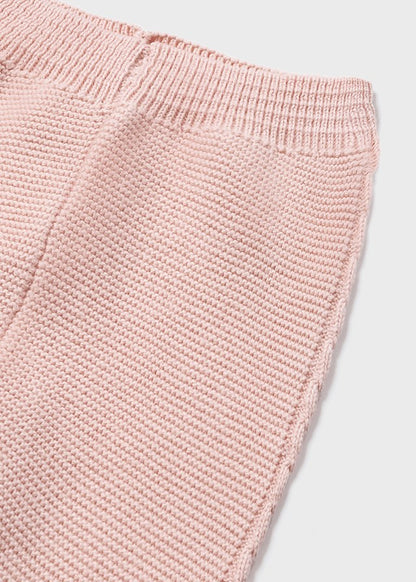Conjunto pantalón y gorro de tricot para recién nacido ECOFRIENDS Rosa baby SKU-2509/66
