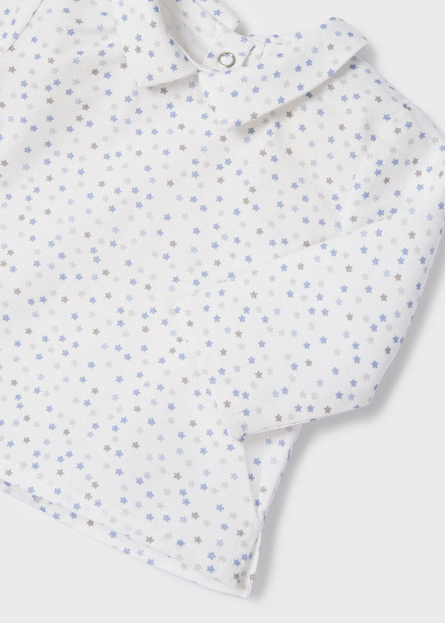 Conjunto peto con camisa y mallas para recién nacido MAYORAL ECOFRIENDS Ref. 12/2635/40 Blue ice
