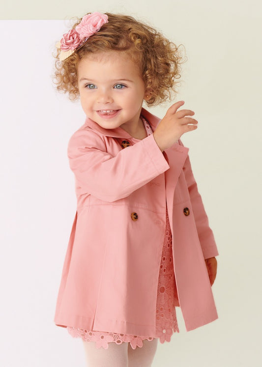 Gabardina abotonada para bebé Art. 23-01413-068 Rosado