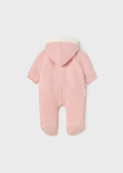 Mameluco de tricot para recién nacido MAYORAL Ref. 12/2623/ Rosa baby