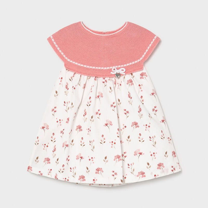 Vestido tricot de algodón sostenible para recién nacido MAYORAL Ref. 23/1805/86 Smoothie