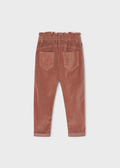 Pantalón aterciopelado slouchy fit para niña Art. 12-04504-047 Nude