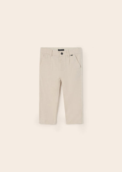 Pantalón chino con lino para bebé Art. 23-01517-036 Beige