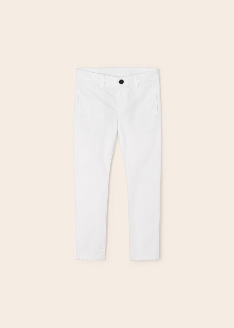 Pantalón chino de algodón para niño Art. 23-00512-034 Crudo