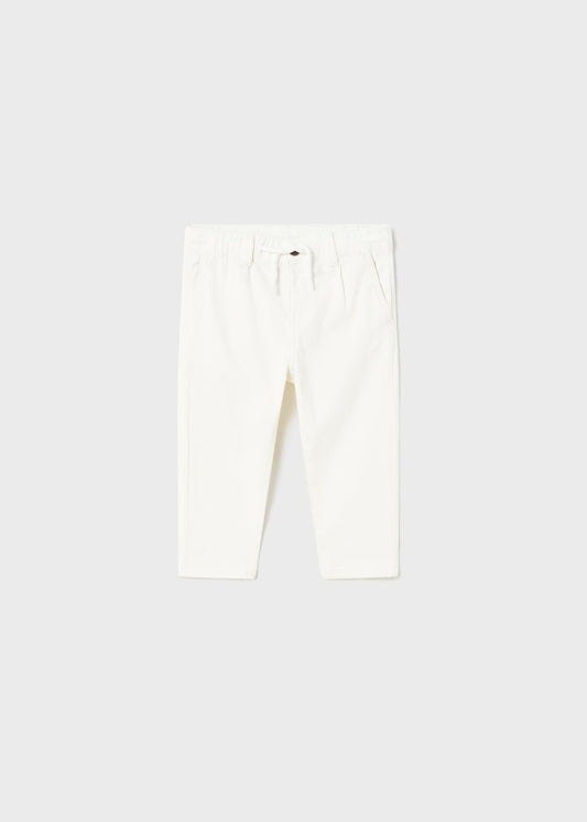 Pantalón chino jogger de algodón sostenible para bebé Mayoral Art. 23-01519/92Nata