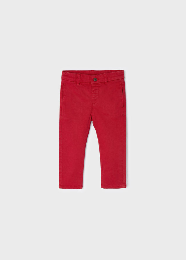 Pantalón chino slim fit para bebé ECOFRIEND Rojo SKU-521